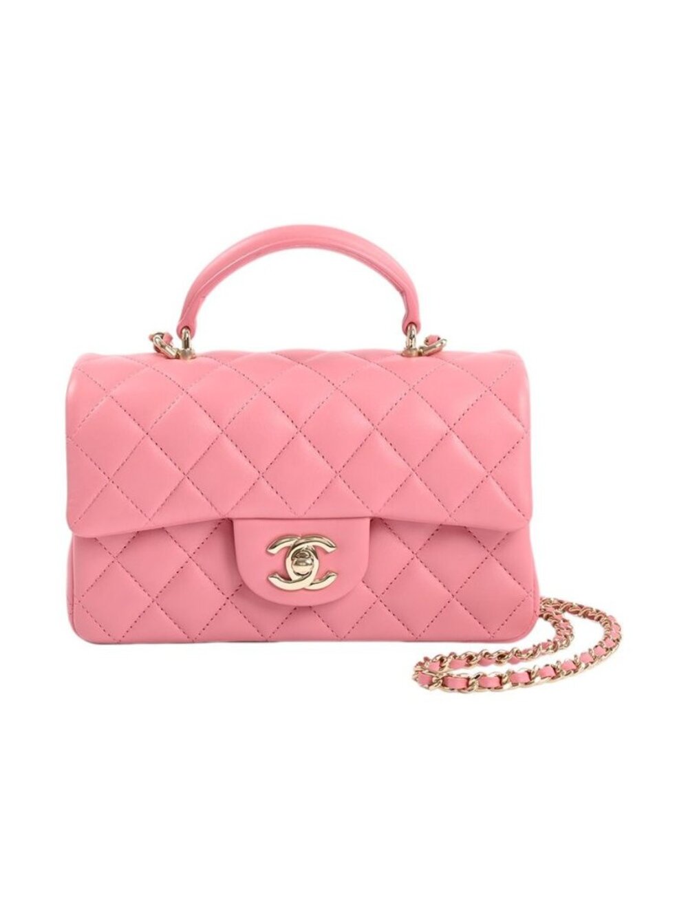 Chanel Handbag 2-Way Top Handle Flap Bag
